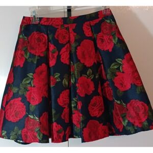 womens skirt NWT high waist mini pleated size 3 roses‎ coquette dollette party